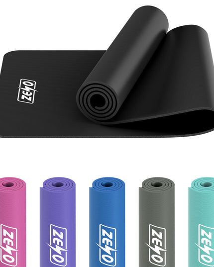 YOGA MAT 10MM THICK EXERCISE MAT GYM WORKOUT FITNESS PILATES HOME NON SLIP NBR