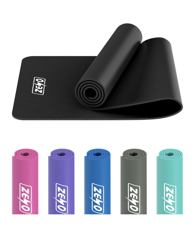 YOGA MAT 10MM THICK EXERCISE MAT GYM WORKOUT FITNESS PILATES HOME NON SLIP NBR