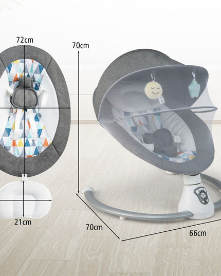 Baby Bouncer with 5 Swing Speeds and Built-In 17 Music for Newborn