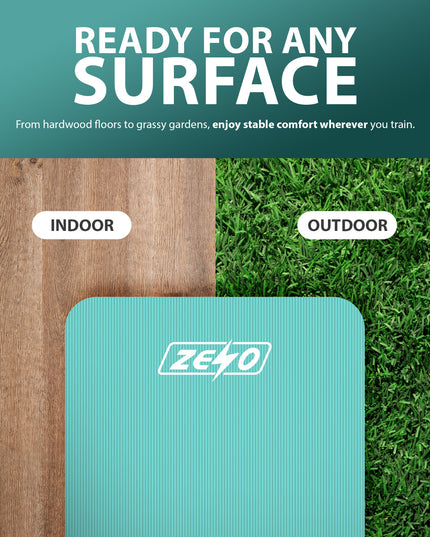 YOGA MAT 10MM THICK EXERCISE MAT GYM WORKOUT FITNESS PILATES HOME NON SLIP NBR