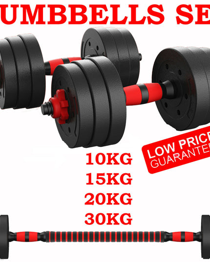 10KG / 30KG Dumbbell Set Pair – Adjustable Gym Weights for Strength Training & Home Workouts