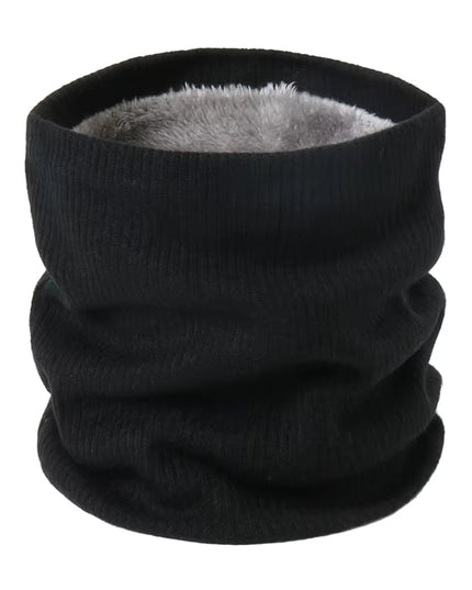 Solid Thick Warm Ring Scarf Fashion Winter Striped Warm Women Men Outdoor Full Mask Scarves with Plush Snood Unisex Muffler