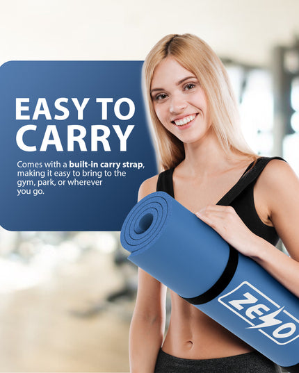 YOGA MAT 10MM THICK EXERCISE MAT GYM WORKOUT FITNESS PILATES HOME NON SLIP NBR