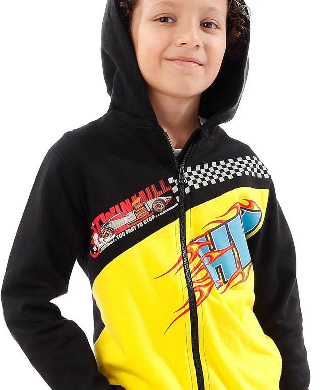 Boys Hoodie | Race Car Boys Zip up Hoodie | Cotton Kids Hoodies | Ages 3 to 13 Years