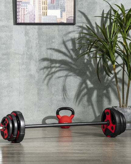 20Kg Adjustable Barbell Set, Body Pump Bar and Weights Set for Home Gym