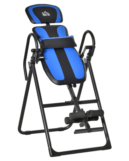 Foldable Gravity Inversion Table, Fitness Bench W/ Soft Ankle Cushions for Home