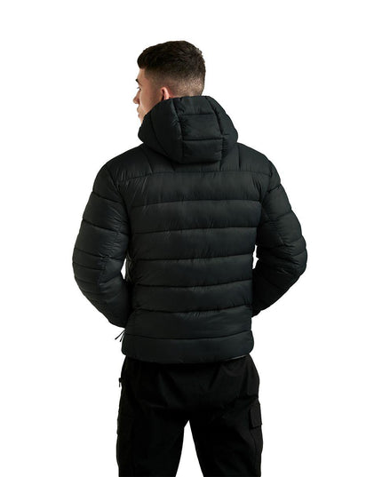 Mens Nicce Hooded Puffer Jacket Water Resistant Zip Pockets Padded Coat