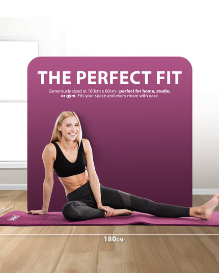 YOGA MAT 10MM THICK EXERCISE MAT GYM WORKOUT FITNESS PILATES HOME NON SLIP NBR